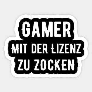 Gamer Mit Der Lizenz Zu Zocken Sticker